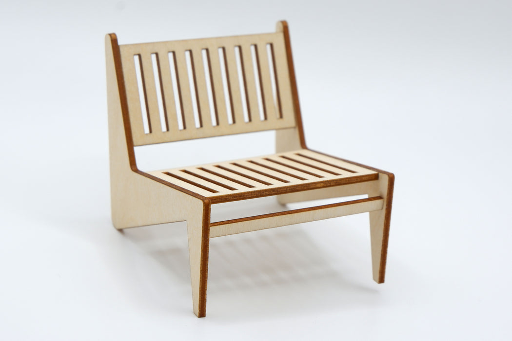 Mid-Century Modern Chair and Cushions Kit - 1:12