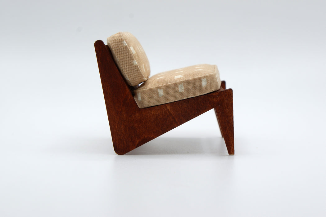 Mid-Century Modern Chair and Cushions Kit - 1:12