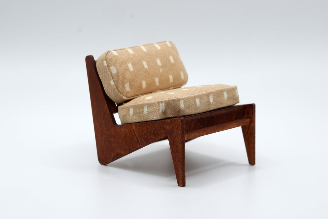 Mid-Century Modern Chair and Cushions Kit - 1:12