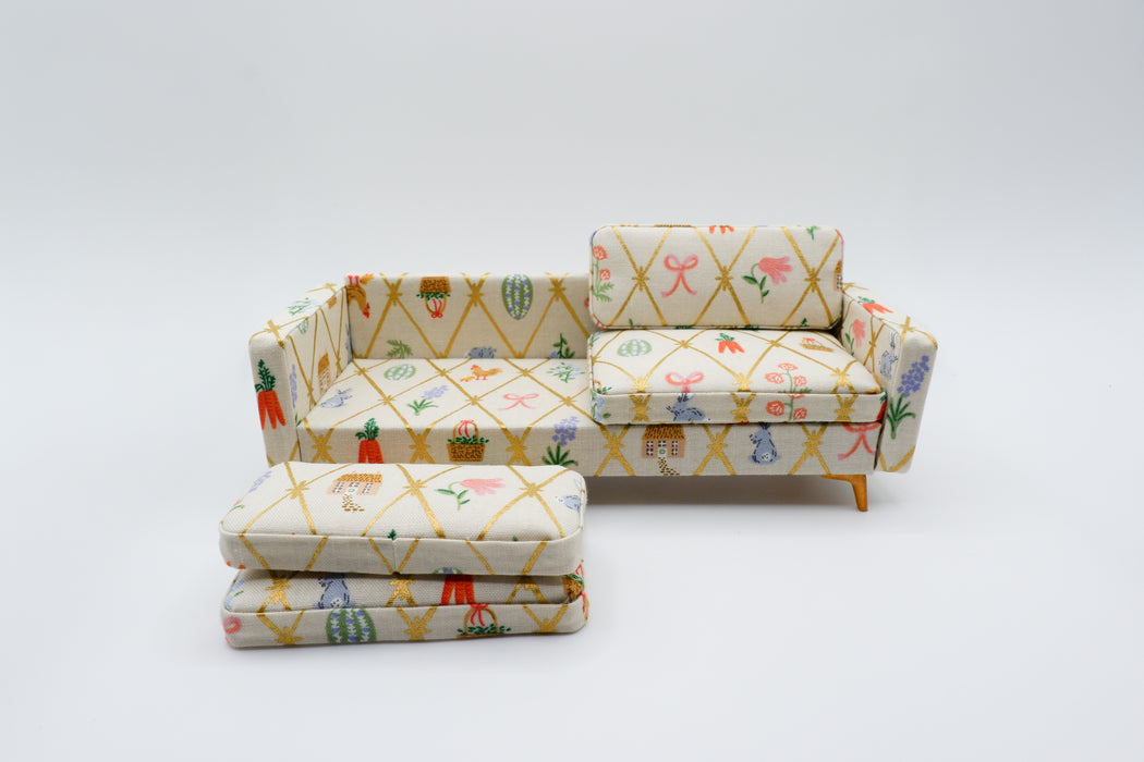 Spring Mid-Century Modern Sofa - 1:12