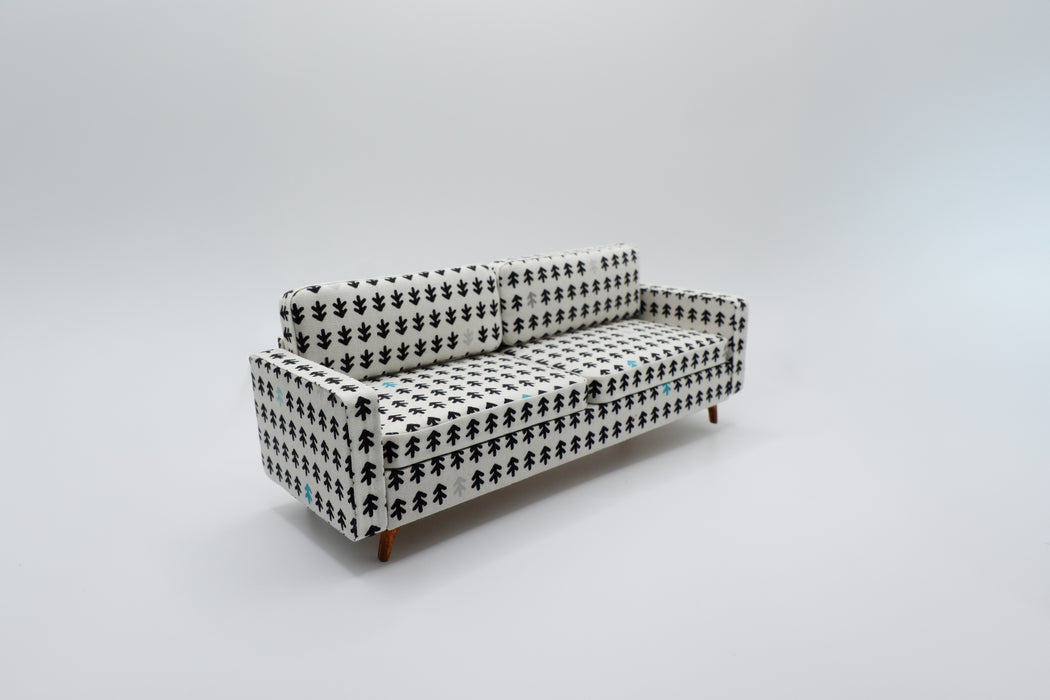 Winter Mid-Century Modern Sofa - 1:12