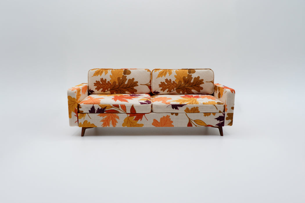 Fall Leaves Mid-Century Modern Sofa - 1:12