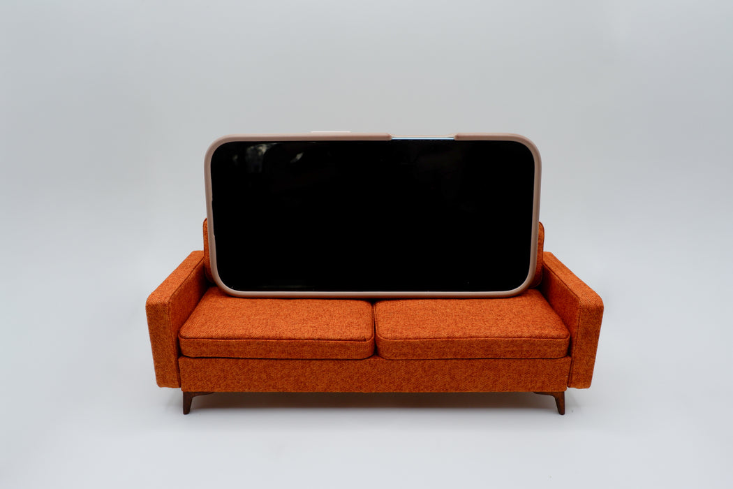 Orange Mid-Century Modern Sofa - 1:12