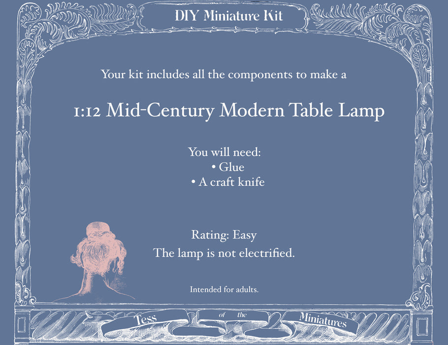 Mid-century Modern Table Lamp Kit - 1:12